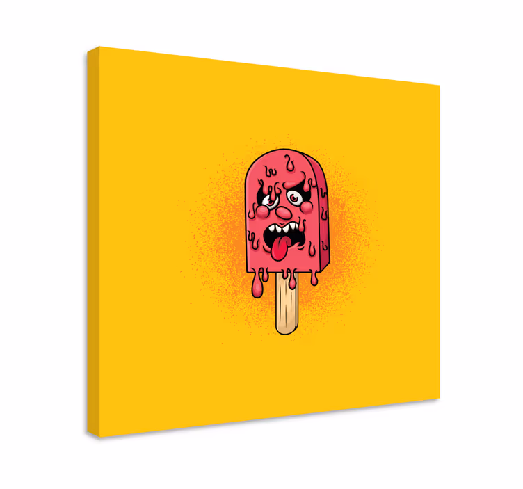 Quote canvas dripping melting delight - TenStickers