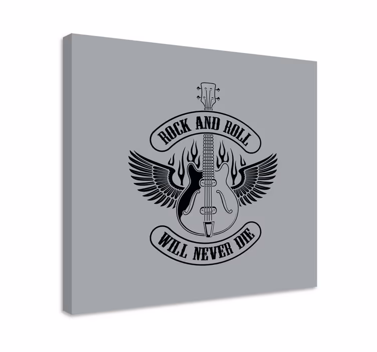 Music canvas art guitar with wings - TenStickers