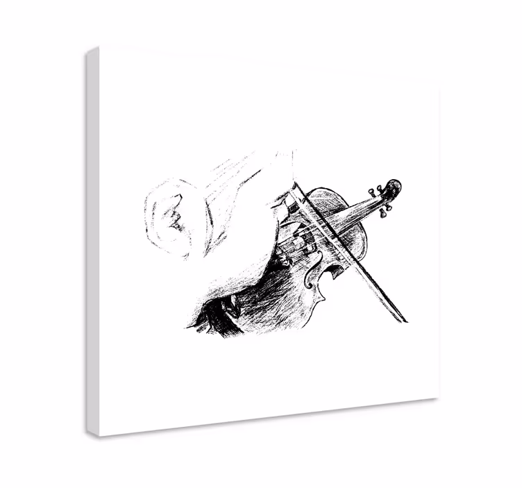 Classical musician plays violin Music canvas - TenStickers
