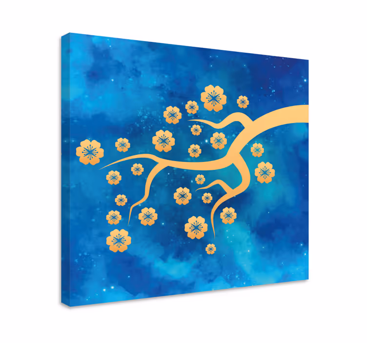 Flowers canvas blossoming tree branch - TenStickers