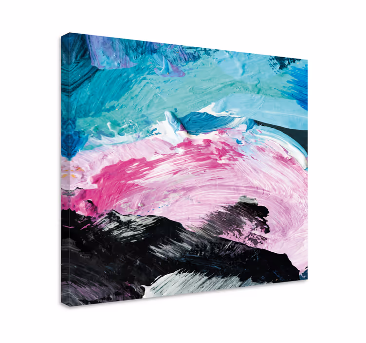 Colorful abstract painting bedroom wall prints - TenStickers