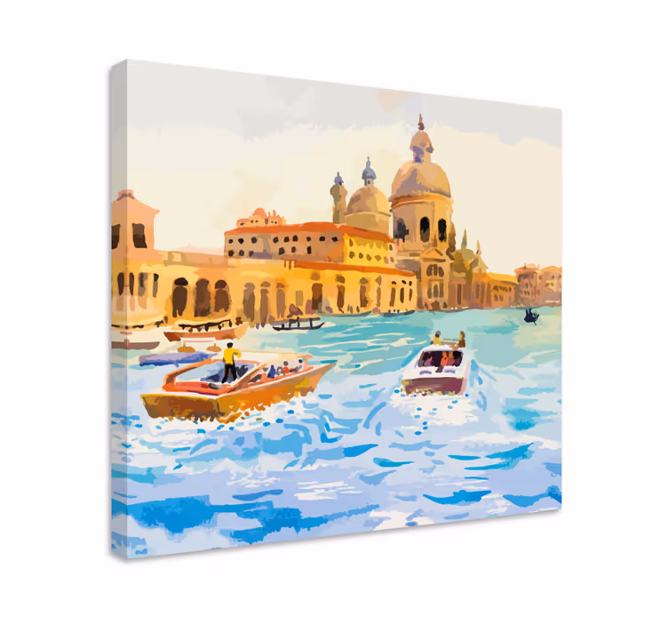 Cityscape wall art venetian waterways journey - TenStickers