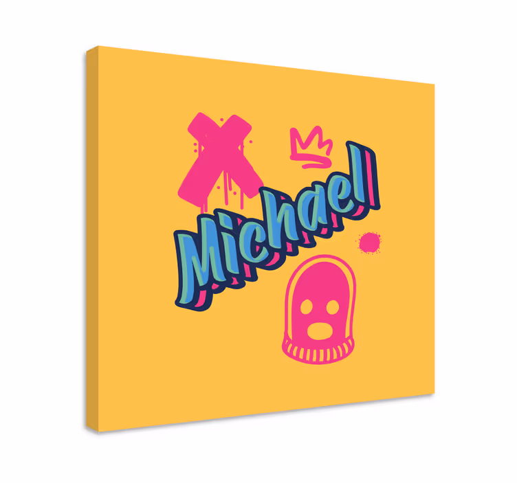 Abc canvas wall art bold lettering expression - TenStickers