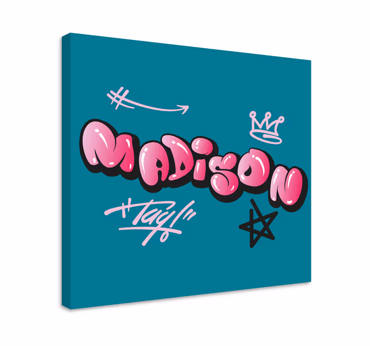 Abc canvas wall art custom name artwork - TenStickers