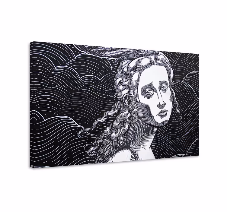 Woman black and white canvas art prints - TenStickers
