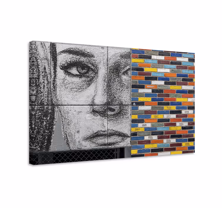 People canvas portrait and mosaic - TenStickers