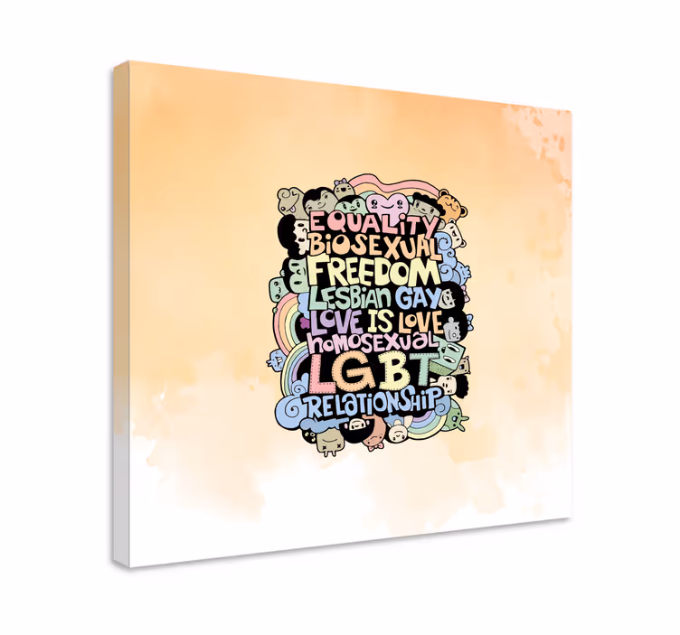 Love is love quote canvas - TenStickers