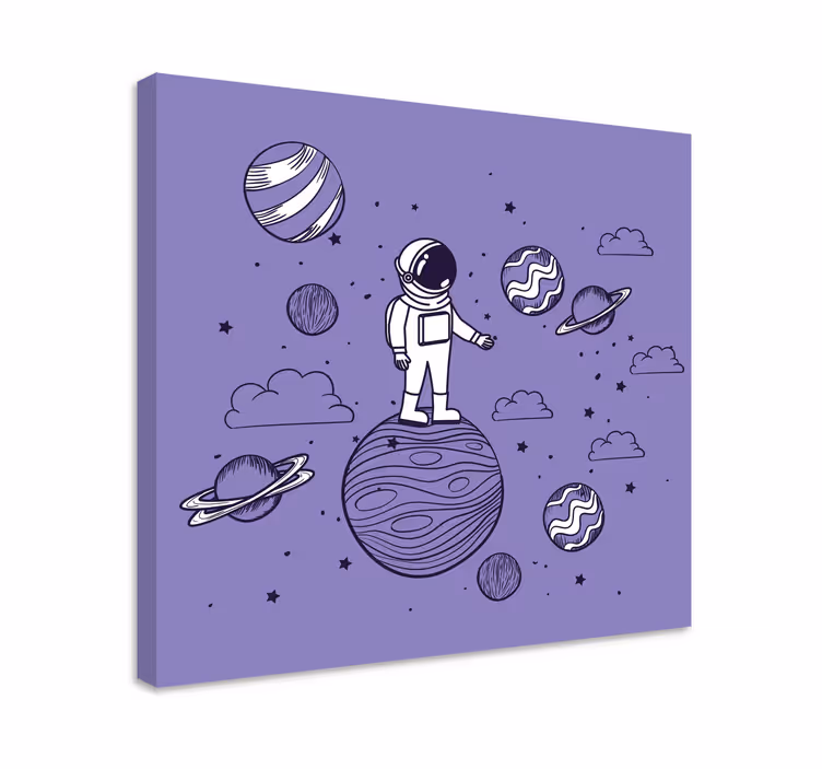Video game canvas art astronaut exploring space - TenStickers
