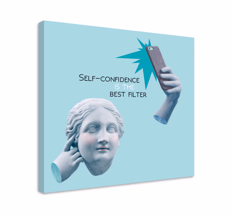 Self-confidence quote quote canvas - TenStickers