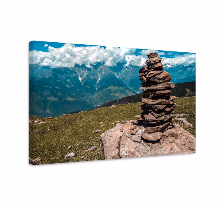 Landscape canvas stone stack formation - TenStickers