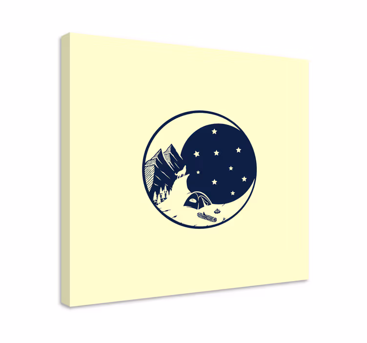 Landscape canvas camping under the stars - TenStickers