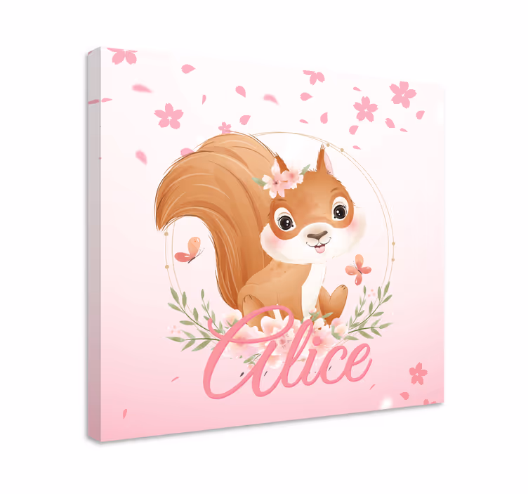 Elephant wallart with joyful squirrel design - TenStickers