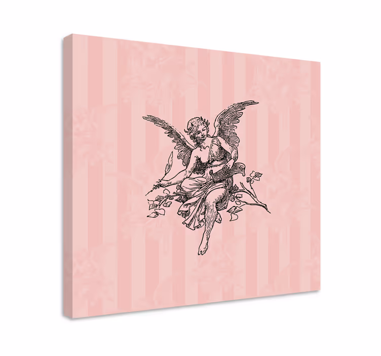 Canvas art cherubic figure grace - TenStickers