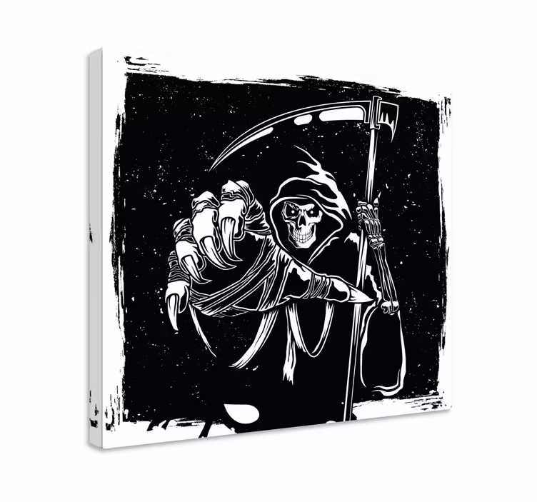 GRIM REAPER FINGER POINTING canvas character - TenStickers