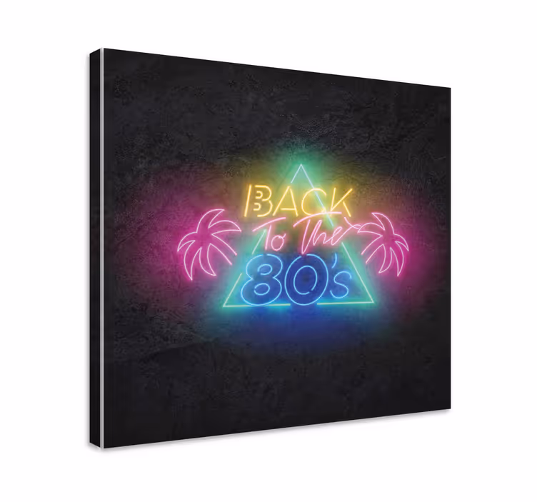 Neon Retro Phrase quote canvas - TenStickers
