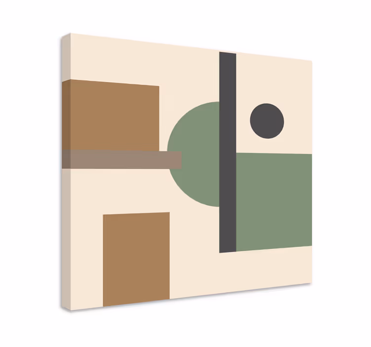 Modern canvas art inspired by geometric concepts - TenStickers
