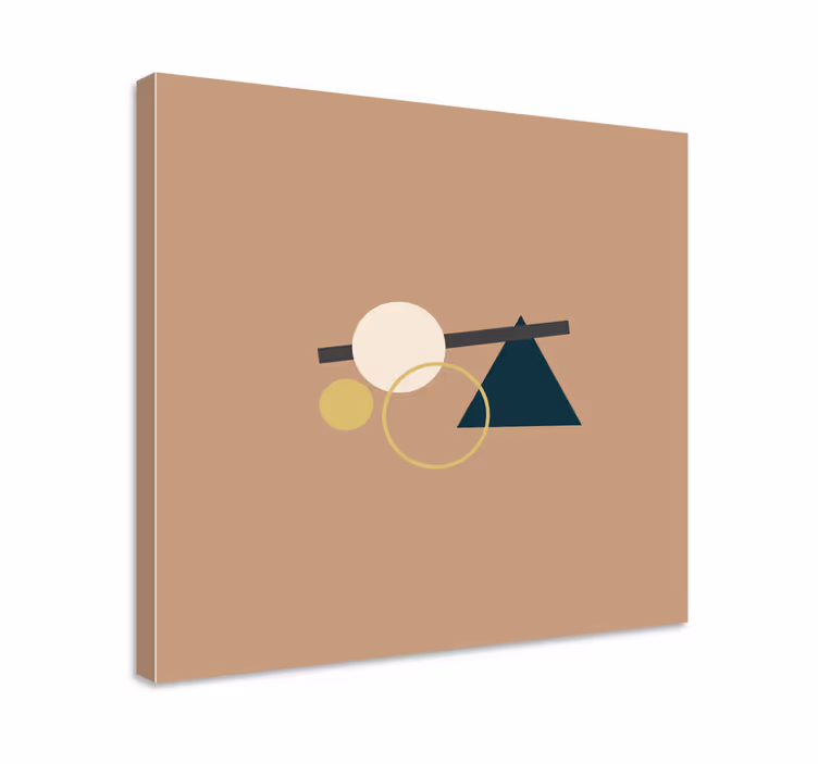 Geometric canvas with balanced shapes - TenStickers