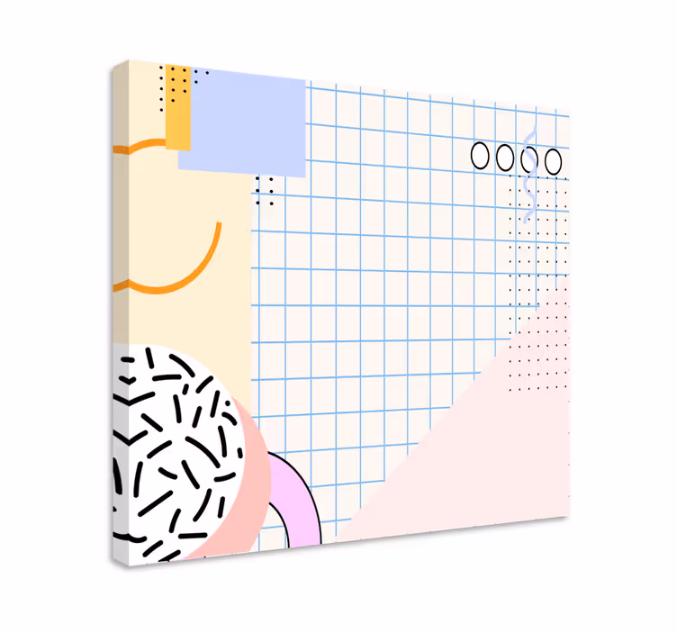 80s' abstract squares color geometric canvas - TenStickers