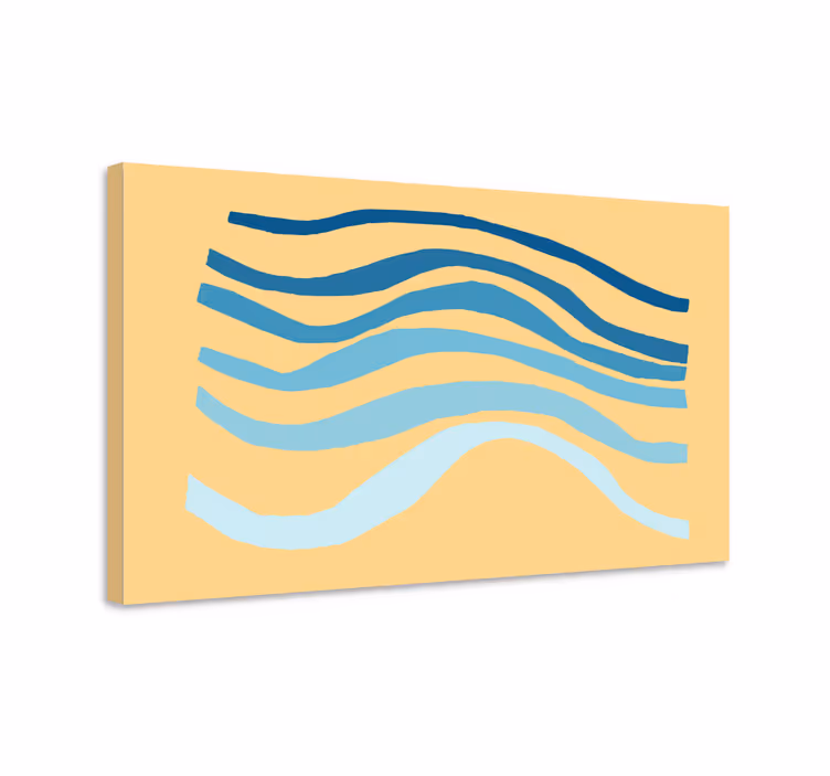 Modern canvas art with fluid wave designs - TenStickers