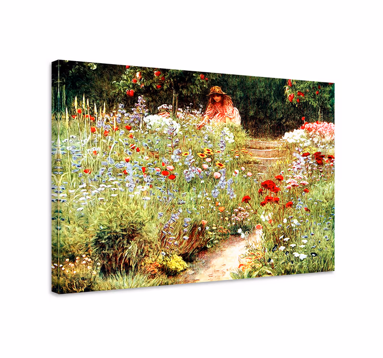 Vintage garden cottagecore style canvas - TenStickers