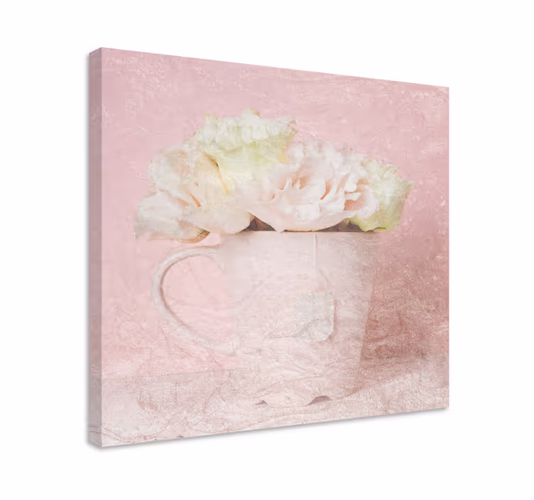 Flowers canvas soft bloom arrangement - TenStickers