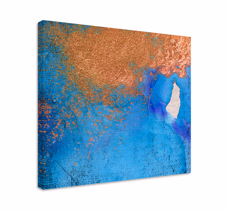 Abstract wall art 1 textured blue design - TenStickers