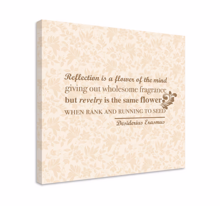 Quote canvas floral reflection art - TenStickers