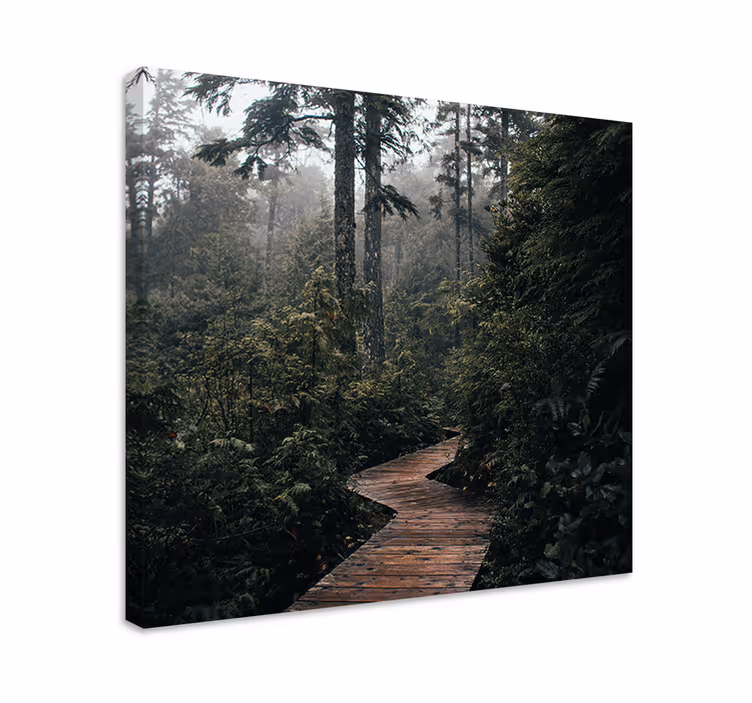 Landscape canvas tranquil woodland path - TenStickers