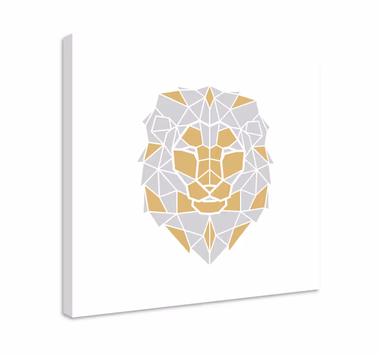 Horse wall art geometric lion head - TenStickers