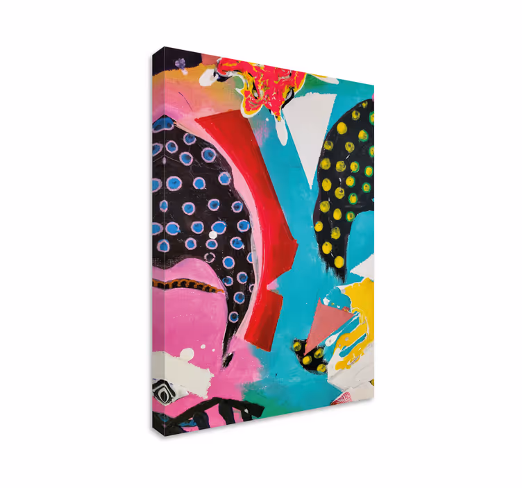 Abstract wall art 1 colorful vibrant shapes - TenStickers
