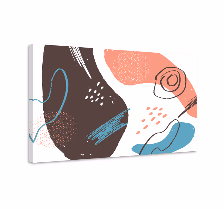 Abstract wall art 1 dynamic artistic forms - TenStickers