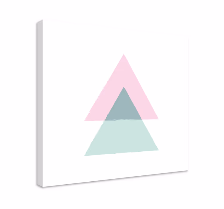 Geometric canvas triangular shapes art print - TenStickers