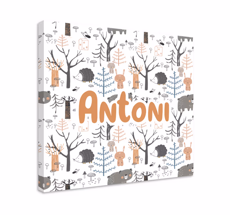 Cocktail canvas adorable woodland creatures - TenStickers