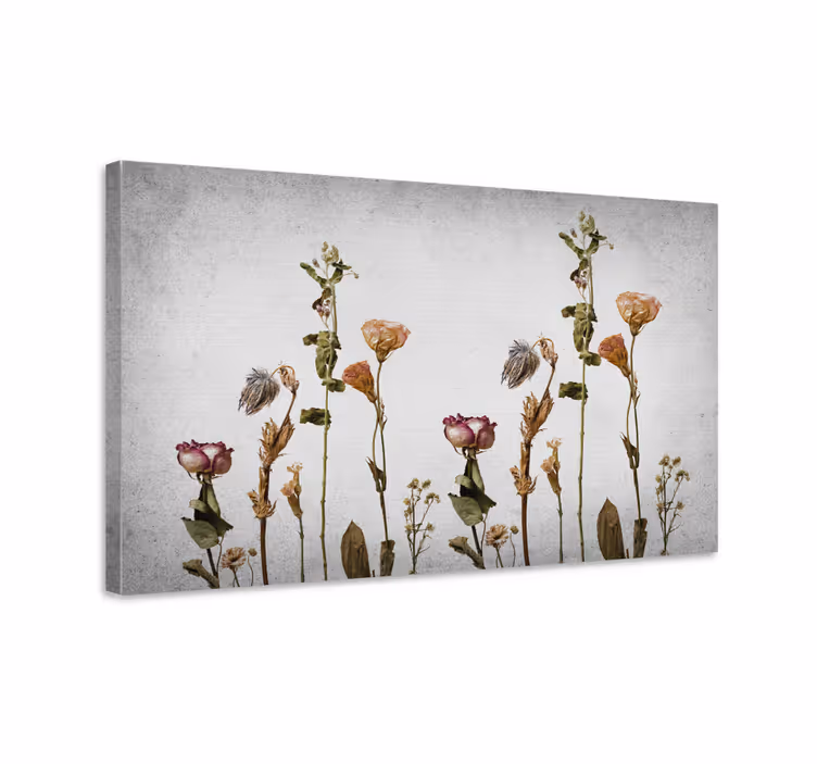 Flowers canvas dried flower arrangement - TenStickers