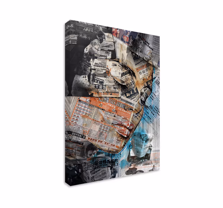 Fruit canvas wall art cultural expressions collage - TenStickers