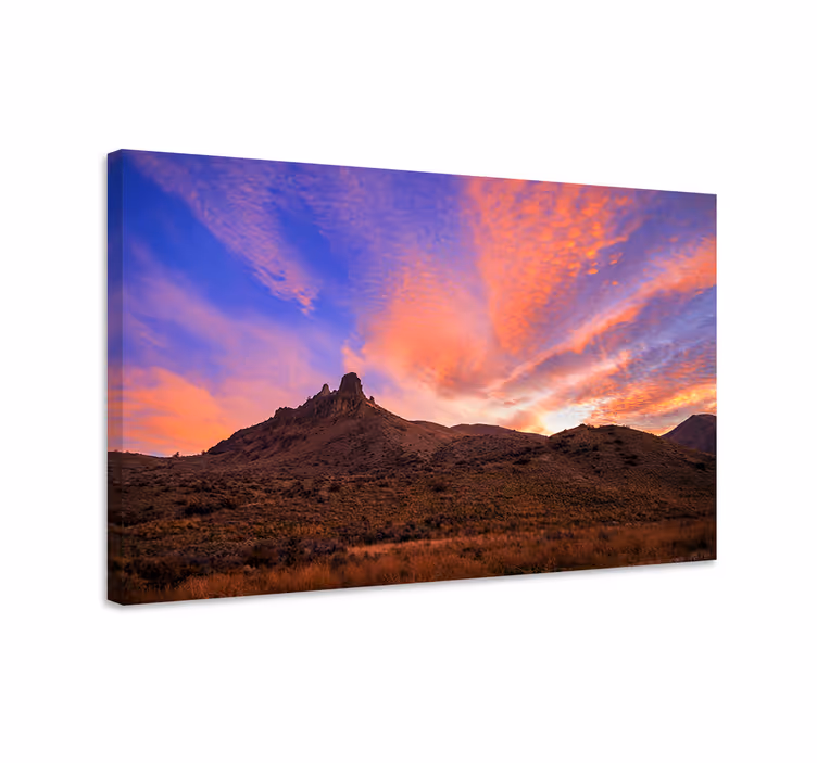 Colourful dawn and mountain landscape canvas - TenStickers