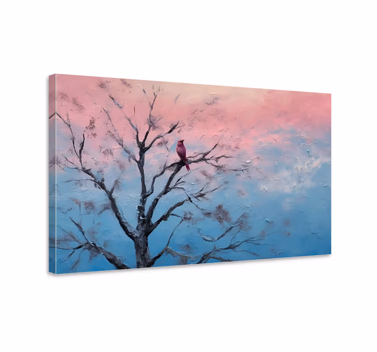 a bird in a tree canvas art - TenStickers