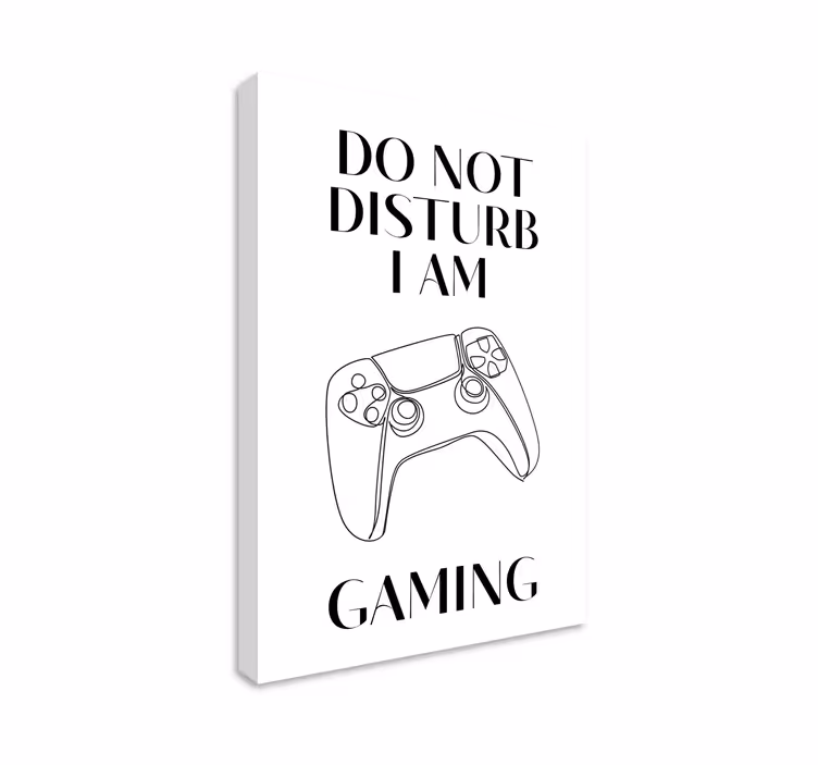 do not disturb i am gaming video game canvas art - TenStickers