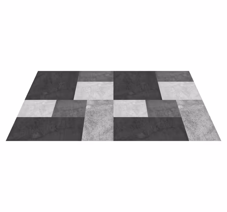 Modern  black stylish  vinyl rug - TenStickers