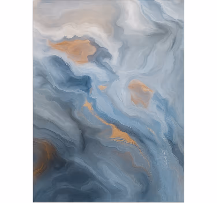 Amber-blue shades marble vinyl rug - TenStickers