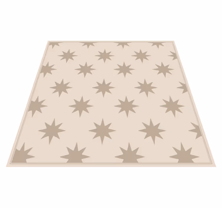 Starry beigemotif kitchen vinyl rug - TenStickers