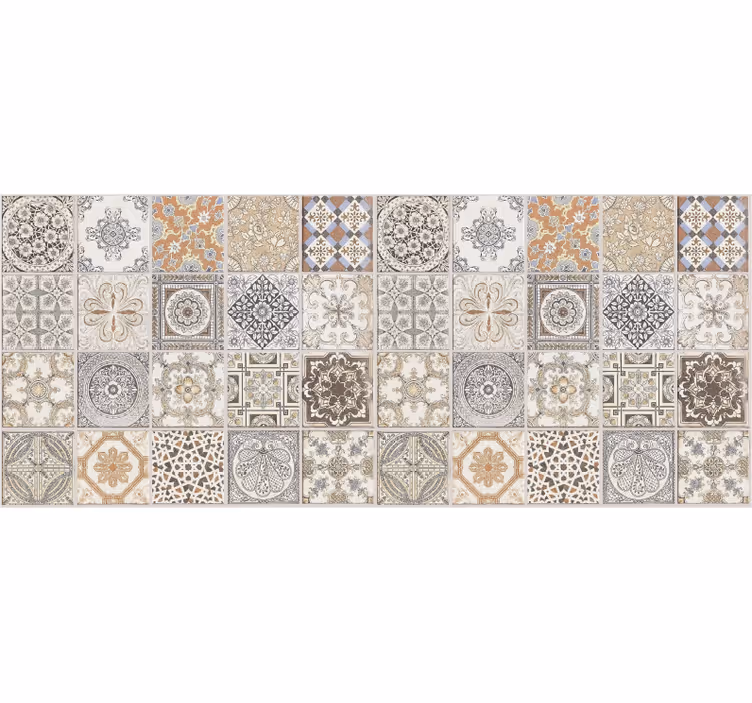 Persian Tiles CREARREDA mosaic vinyl rug - TenStickers