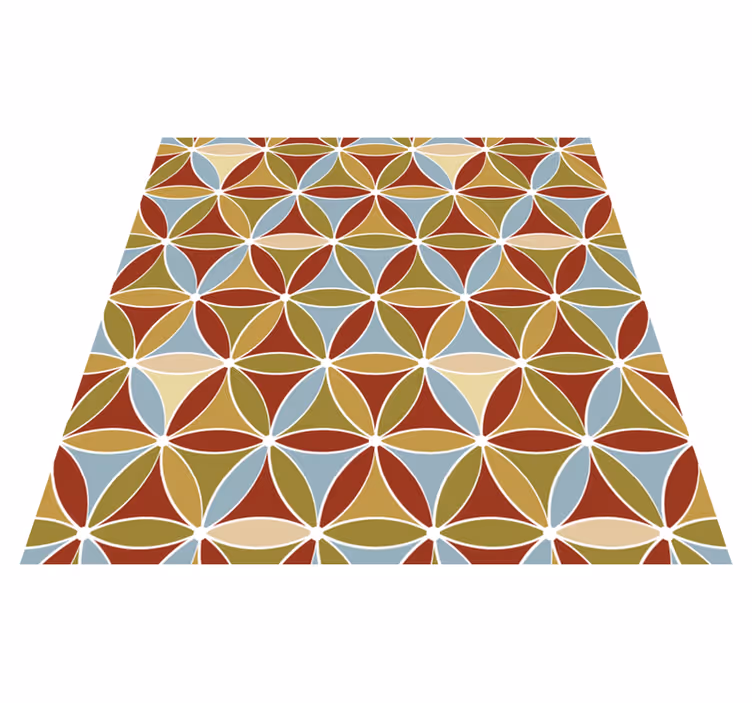 Living room vinyl rug vibrant prism pattern mat - TenStickers