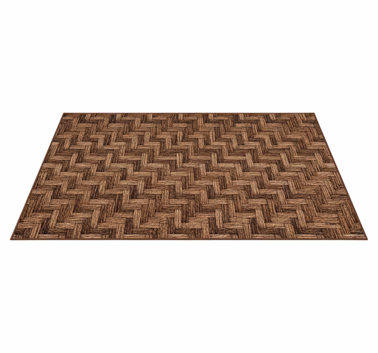 Textured vinyl rug in brown fabric effect - TenStickers