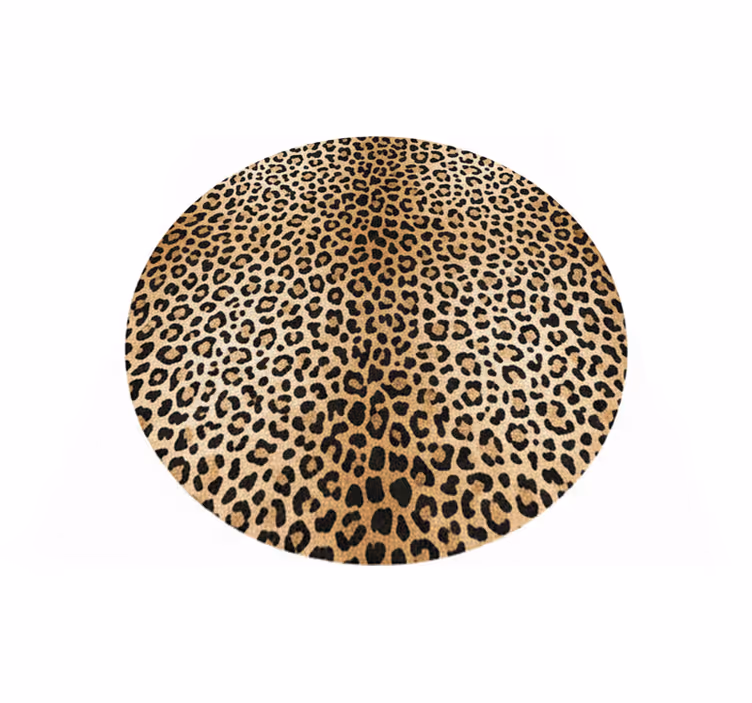 Living room vinyl rug panther print - TenStickers