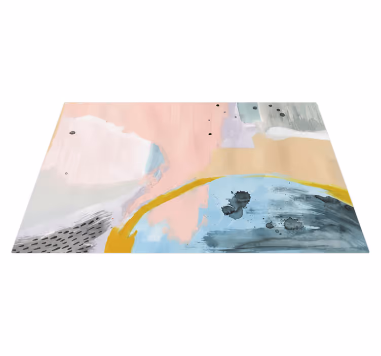 Living room vinyl rug in colorful art design - TenStickers