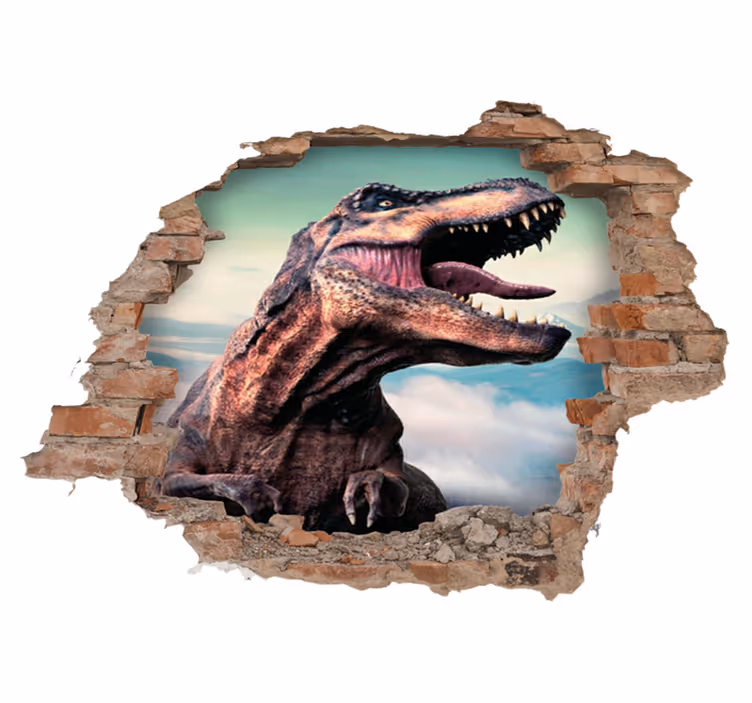 Animal vinyl rug realistic 3d t-rex design - TenStickers