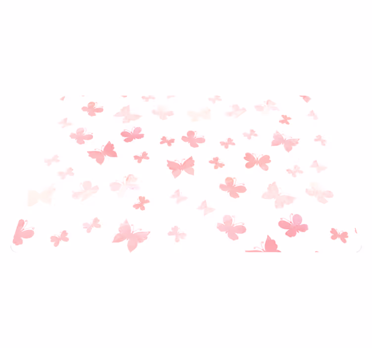 Animal vinyl rug with pastel flying butterflies - TenStickers