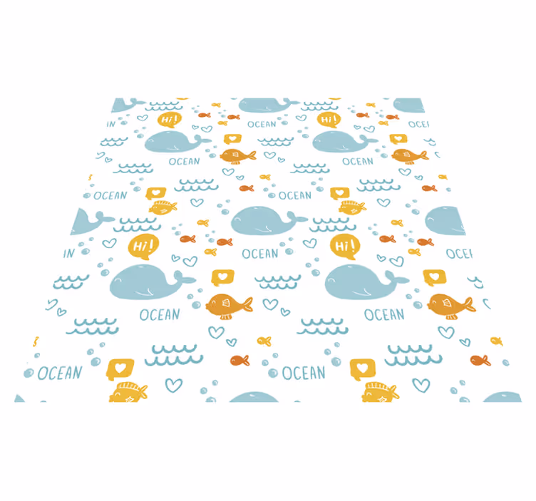 Animal vinyl rug for vibrant and cheerful ocean decor - TenStickers