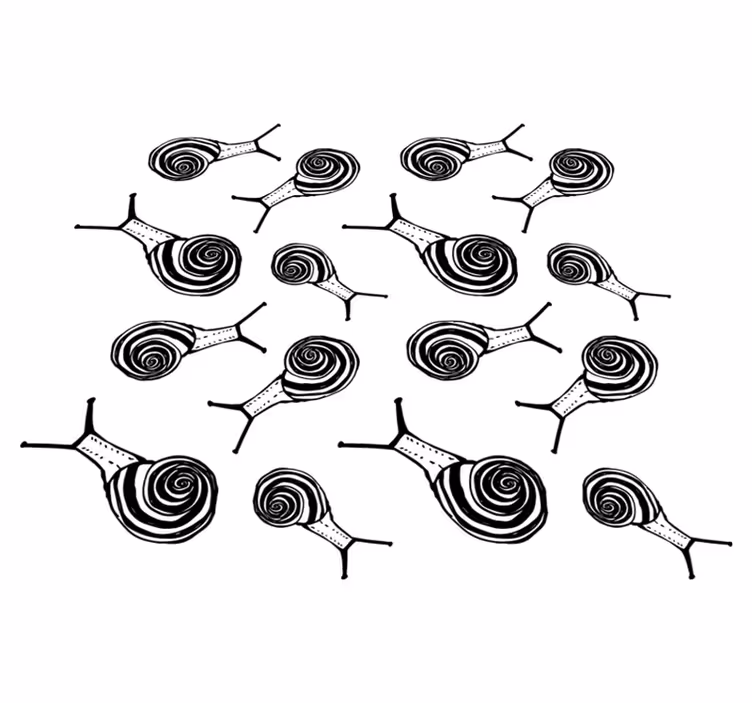 Animal vinyl rug snails collection - TenStickers